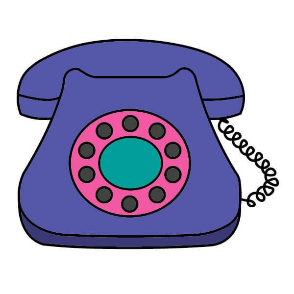 Hướng dẫn vẽ Điện Thoại Bàn từng bước dễ hiểu cho trẻ em