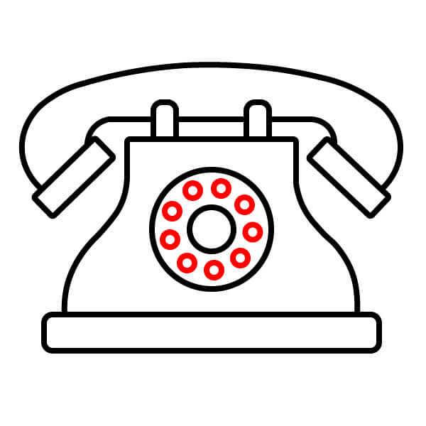 Hướng dẫn vẽ Điện Thoại Bàn đơn giản dành cho trẻ em - Vẽ Các Lỗ Số