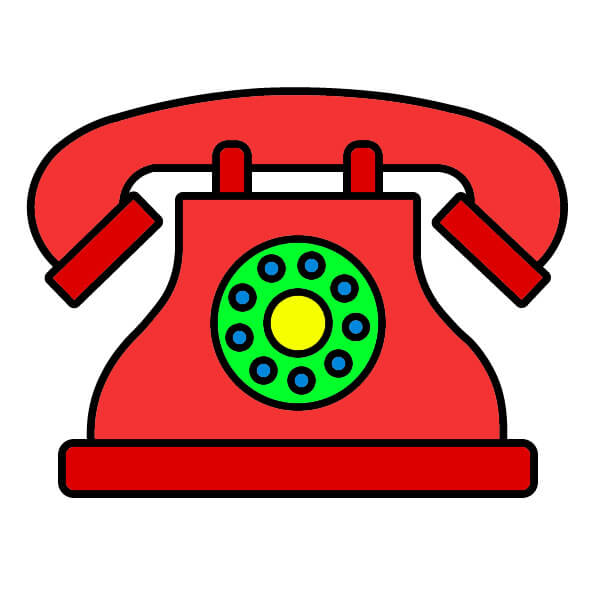 Hướng dẫn vẽ Điện Thoại Bàn đơn giản dành cho trẻ em