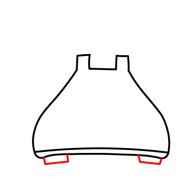 Bài học vẽ Điện Thoại cổ điển đơn giản dành cho người mới bắt đầu. - Vẽ chân đế