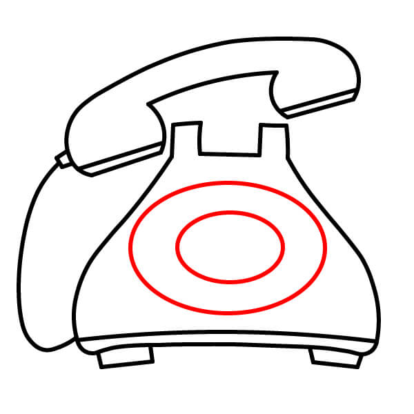 Bài học vẽ Điện Thoại cổ điển đơn giản dành cho người mới bắt đầu. - Vẽ Vòng Quay Số