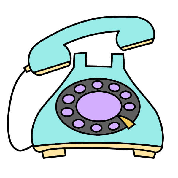 Bài học vẽ Điện Thoại cổ điển đơn giản dành cho người mới bắt đầu.