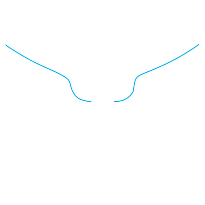 Hướng dẫn vẽ đôi cánh đơn giản và đẹp cho bé - Bước 1