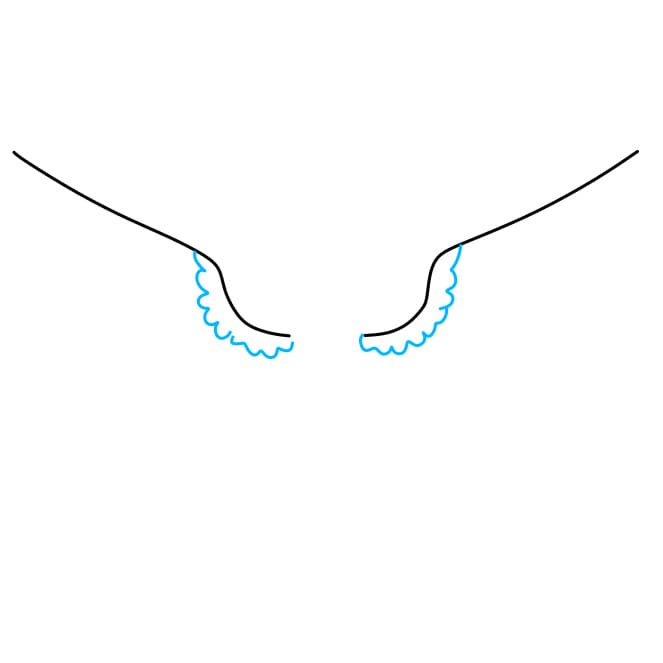 Hướng dẫn vẽ đôi cánh đơn giản và đẹp cho bé - Bước 2