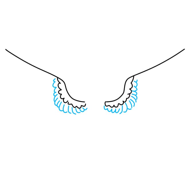 Hướng dẫn vẽ đôi cánh đơn giản và đẹp cho bé - Bước 3
