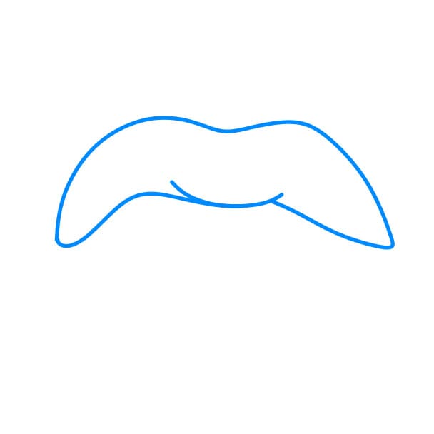 Hướng dẫn cách vẽ đôi môi đơn giản và đẹp cho bé - Bước 1