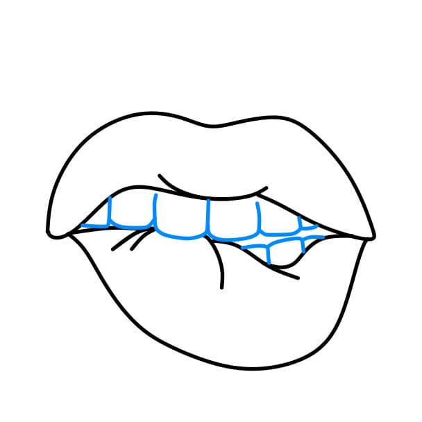 Hướng dẫn cách vẽ đôi môi đơn giản và đẹp cho bé - Bước 3