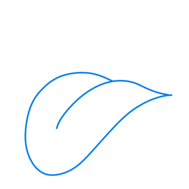 Hướng dẫn cách vẽ đôi môi đang lè lưỡi đơn giản và đẹp cho bé - Bước 1