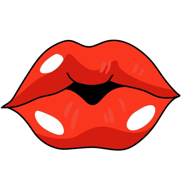 Hướng dẫn cách vẽ đôi môi đơn giản và đẹp cho bé - Bước 3