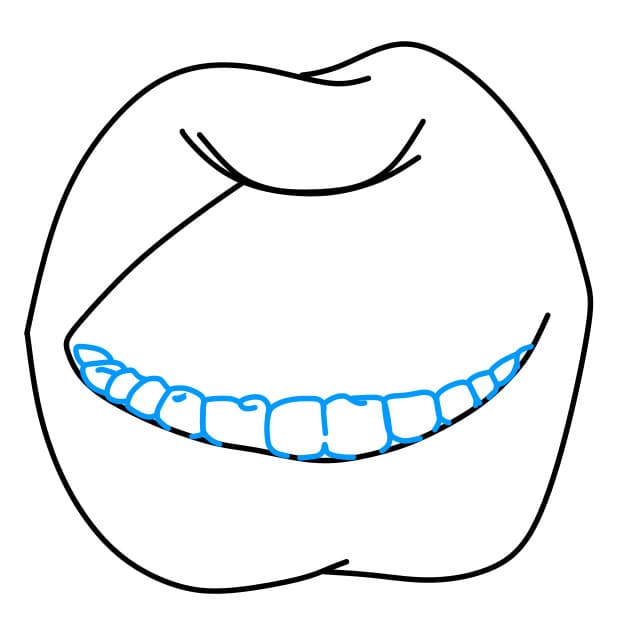 Hướng dẫn cách vẽ đôi môi phá cách và đẹp cho bé - Bước 2