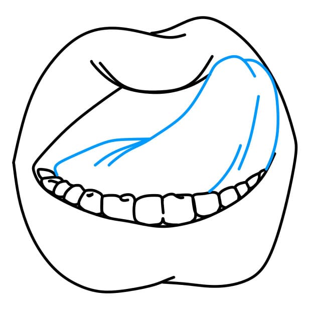 Hướng dẫn cách vẽ đôi môi phá cách và đẹp cho bé - Bước 3