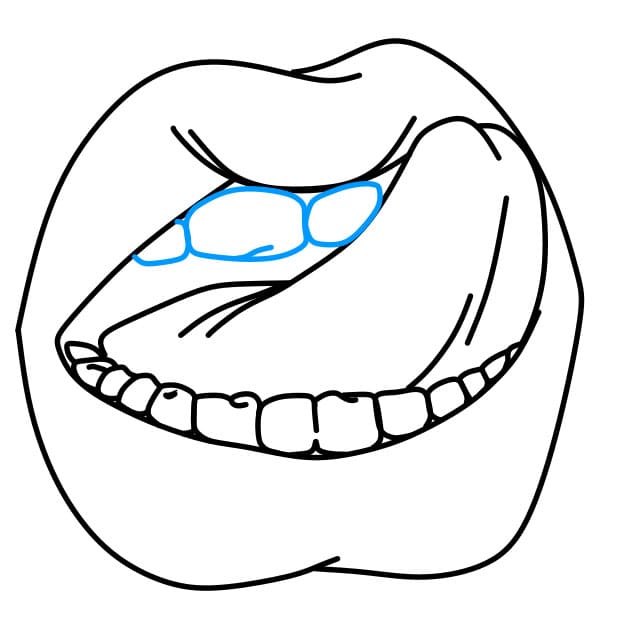 Hướng dẫn cách vẽ đôi môi phá cách và đẹp cho bé - Bước 4