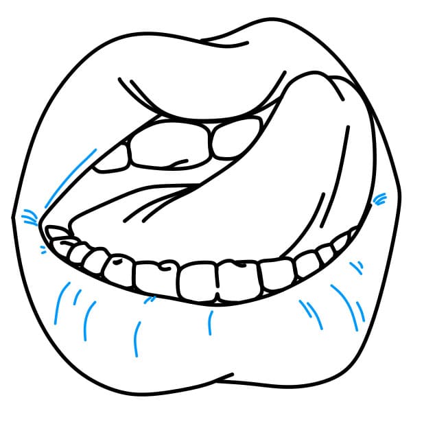 Hướng dẫn cách vẽ đôi môi phá cách và đẹp cho bé - Bước 5