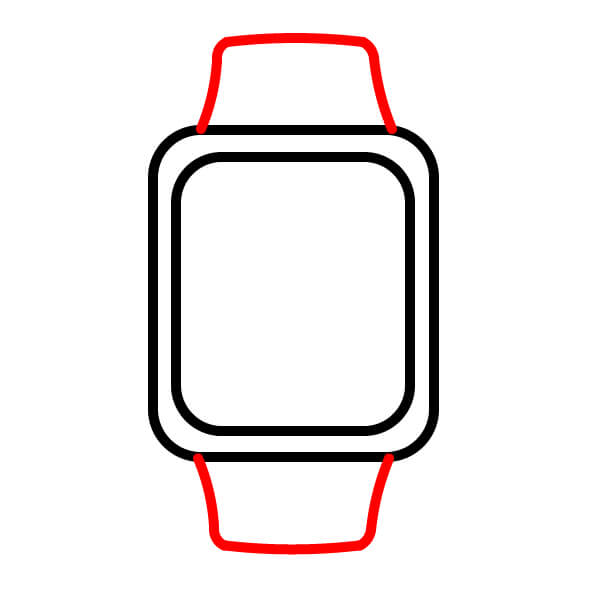 Hướng dẫn vẽ Đồng Hồ thông minh cho trẻ em - Bước 3