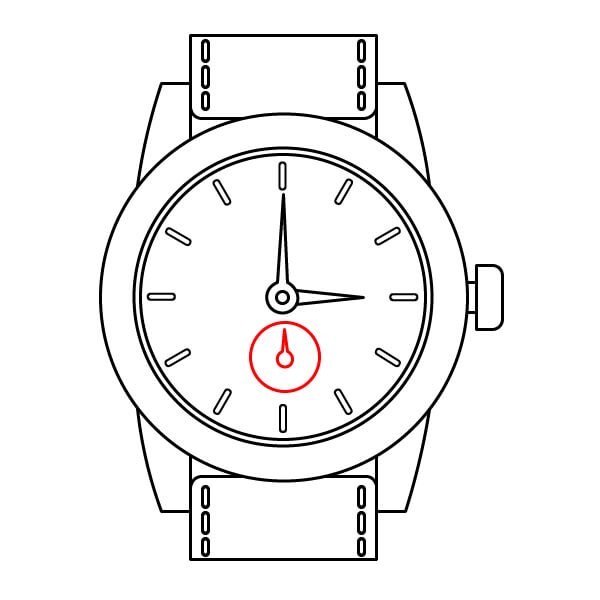 Học vẽ Đồng Hồ bấm giờ cho trẻ em - Bước 10