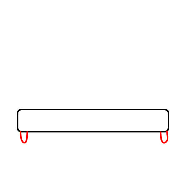 Hướng dẫn vẽ Ghế Sofa từng bước cho trẻ em - Bước 2