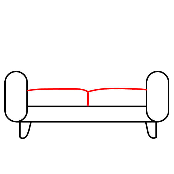 Hướng dẫn vẽ Ghế Sofa đơn giản dành cho người mới bắt đầu - Bước 3