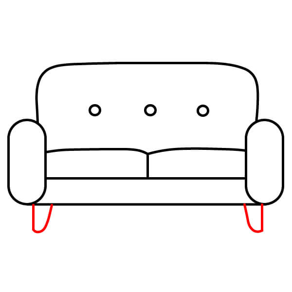 Hướng dẫn vẽ Ghế Sofa đơn giản dành cho người mới bắt đầu - Bước 6