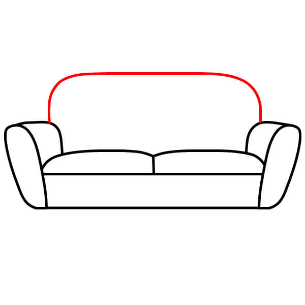 Hướng dẫn vẽ Ghế Sofa đơn giản dành cho trẻ em - Bước 5