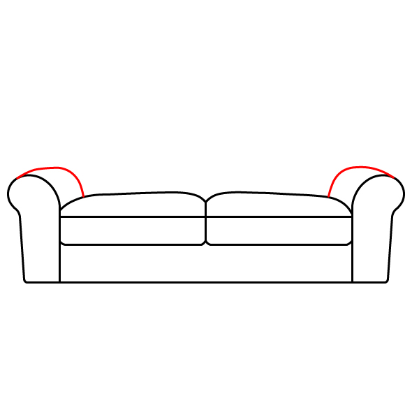 Cách vẽ Ghế Sofa trong 8 bước đơn giản - Bước 5