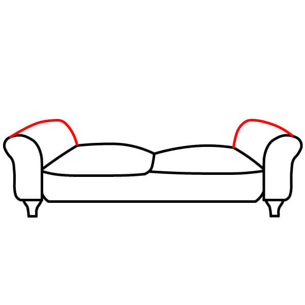Hướng dẫn vẽ Ghế Sofa thân thiện với trẻ em - Bước 6