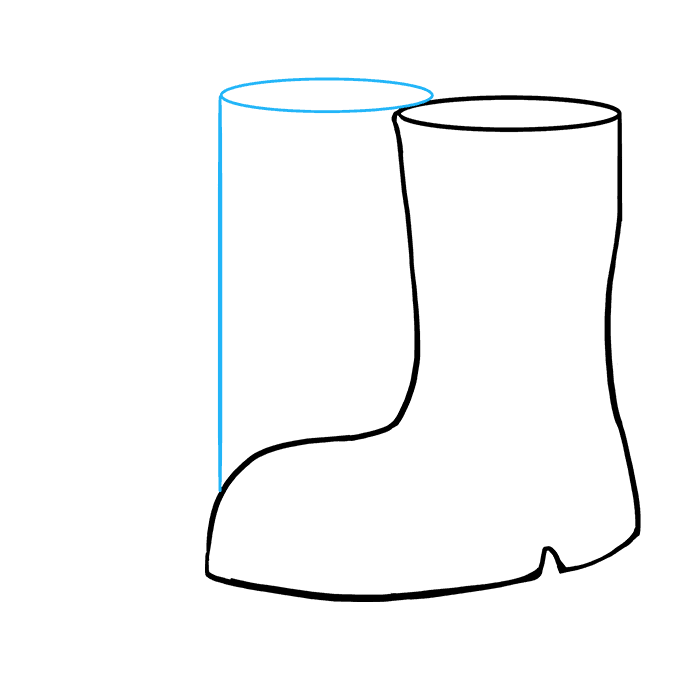 Hướng dẫn cách vẽ đôi giày cổ cao đơn giản cho bé - Bước 5