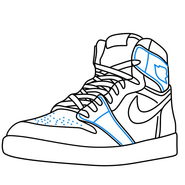 Hướng dẫn vẽ dễ dàng : chiếc giày - Bước 6