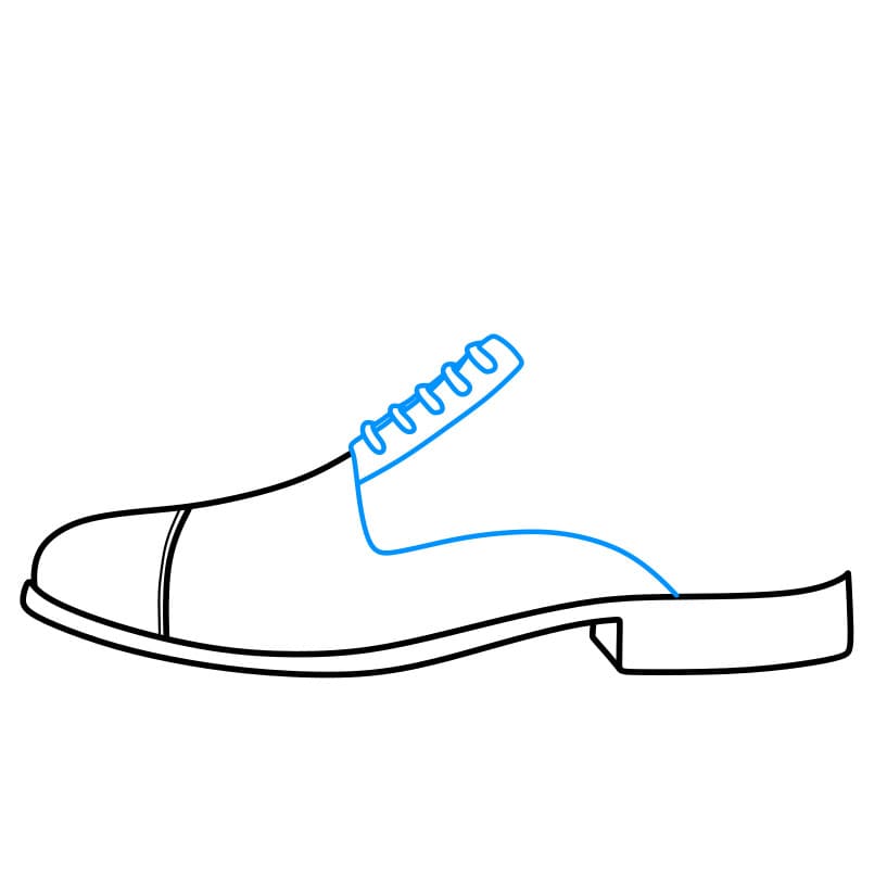 Hướng dẫn cách vẽ chiếc giày da cực sang trọng - Bước 3