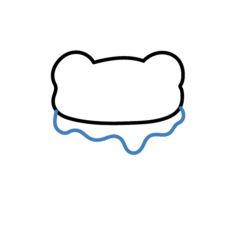 Hướng dẫn vẽ một chiếc Hamburger hình con mèo đáng yêu. - Bước 2