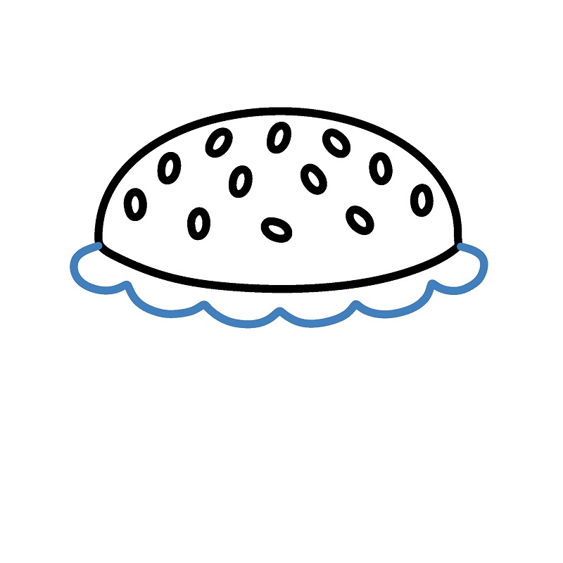 Hướng dẫn vẽ một chiếc Hamburger cực kì hấp dẫn. - Bước 3