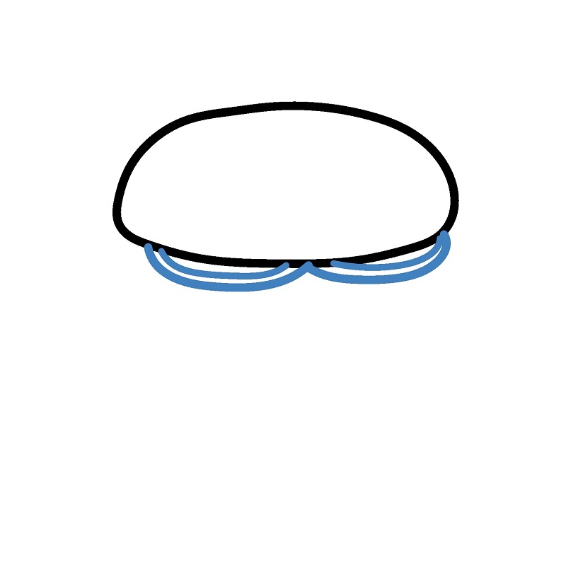 Hướng dẫn vẽ chiếc Hamburger đầy đặn. - Bước 2