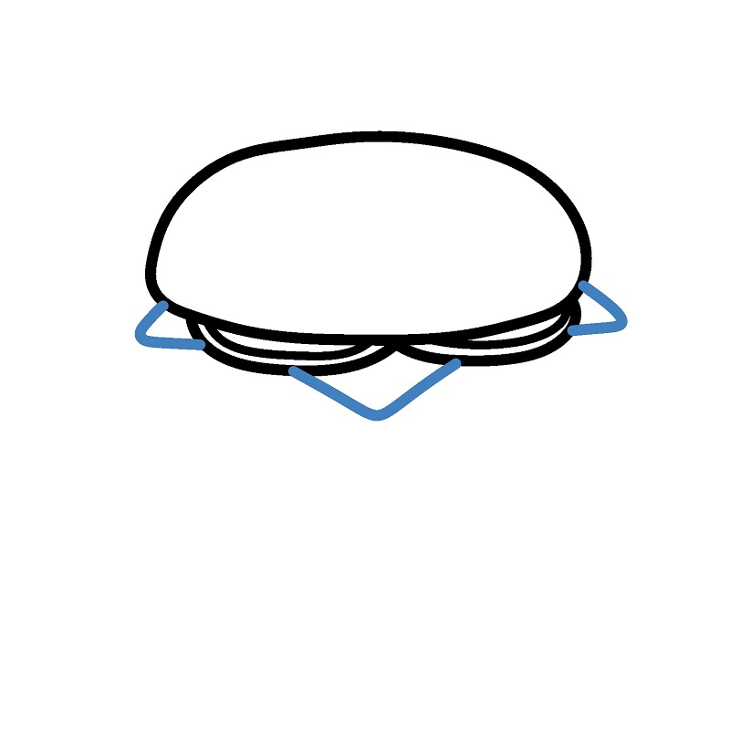 Hướng dẫn vẽ chiếc Hamburger đầy đặn. - Bước 3