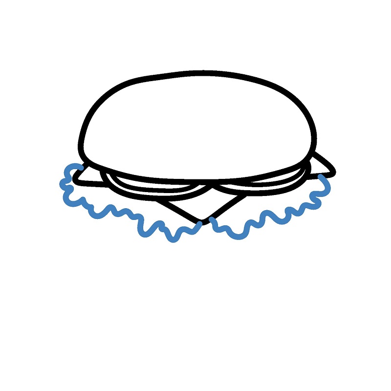 Hướng dẫn vẽ chiếc Hamburger đầy đặn. - Bước 4