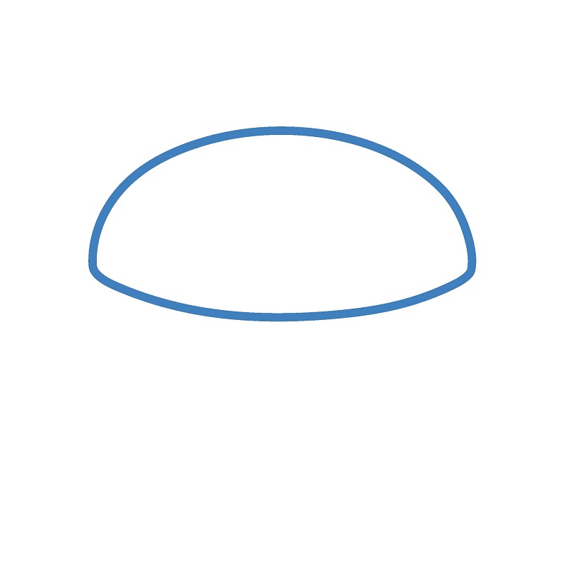 Hướng dẫn vẽ chiếc Hamburger hoạt hình. - Bước 1