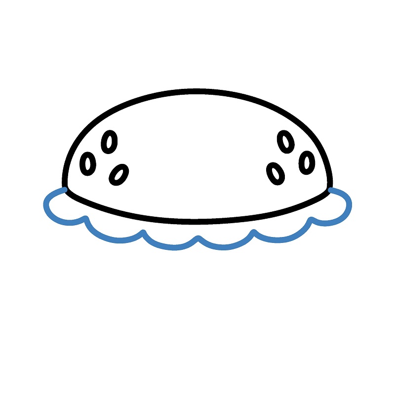 Hướng dẫn vẽ chiếc Hamburger hoạt hình. - Bước 3