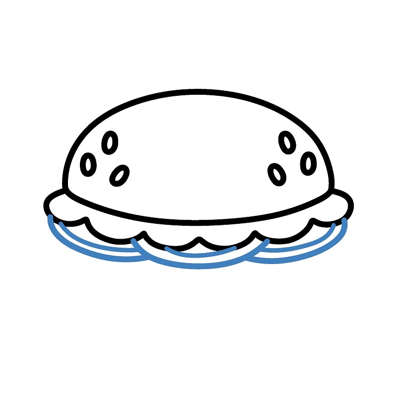 Hướng dẫn vẽ chiếc Hamburger hoạt hình. - Bước 4