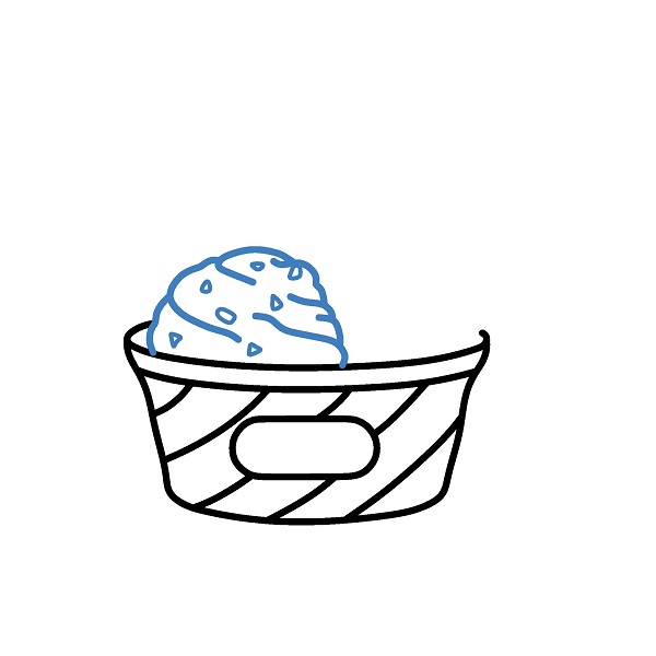 Hướng dẫn vẽ hộp kem ba màu. - Bước 3