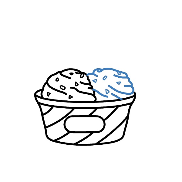 Hướng dẫn vẽ hộp kem ba màu. - Bước 4