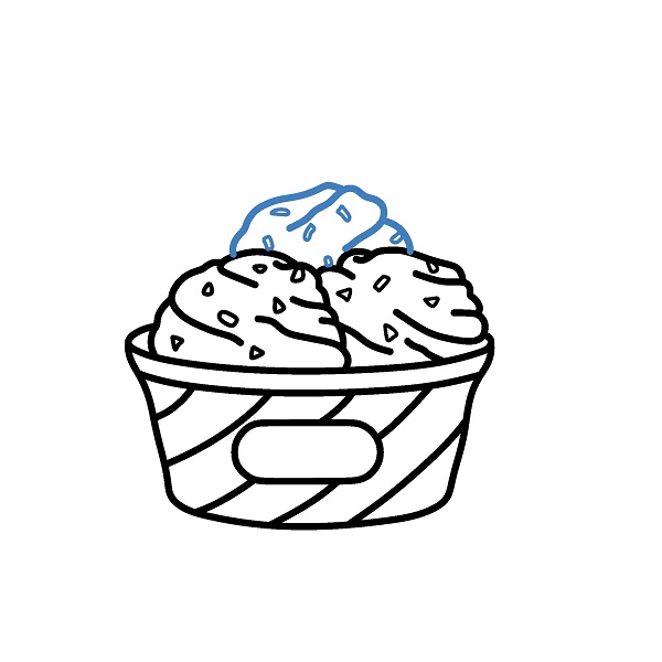 Hướng dẫn vẽ hộp kem ba màu. - Bước 5