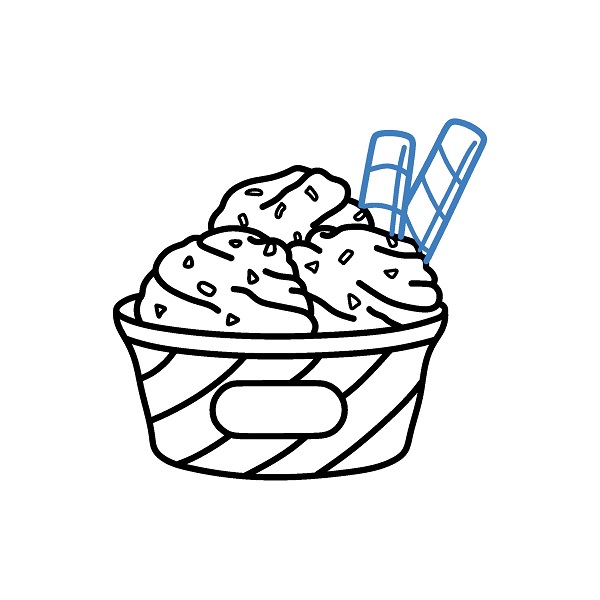 Hướng dẫn vẽ hộp kem ba màu. - Bước 6