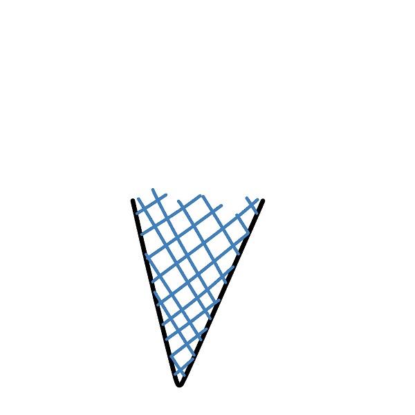 Hướng dẫn vẽ một cây kem ốc quế với quả Cherry. - Bước 2