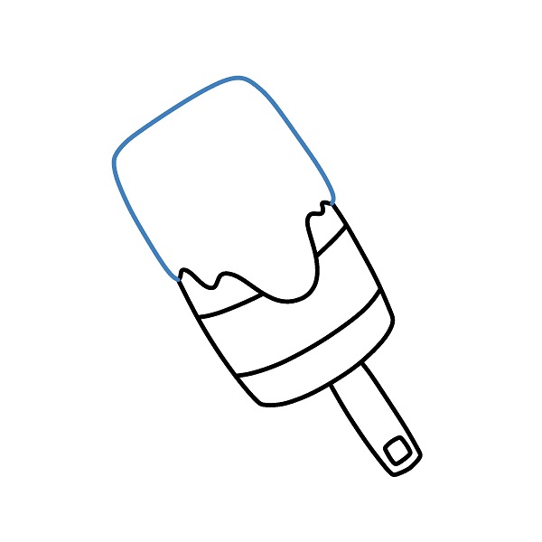 Hướng dẫn vẽ một que kem hoạt hình đáng yêu. - Bước 5