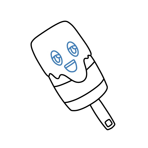 Hướng dẫn vẽ một que kem hoạt hình đáng yêu. - Bước 6