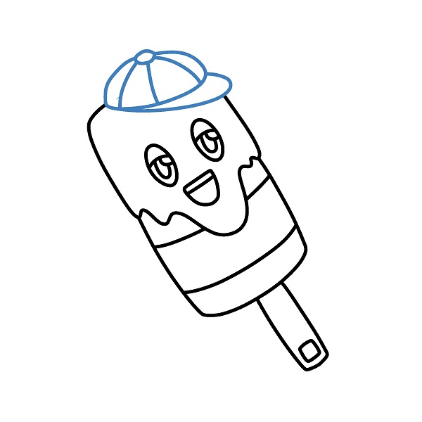 Hướng dẫn vẽ một que kem hoạt hình đáng yêu. - Bước 7