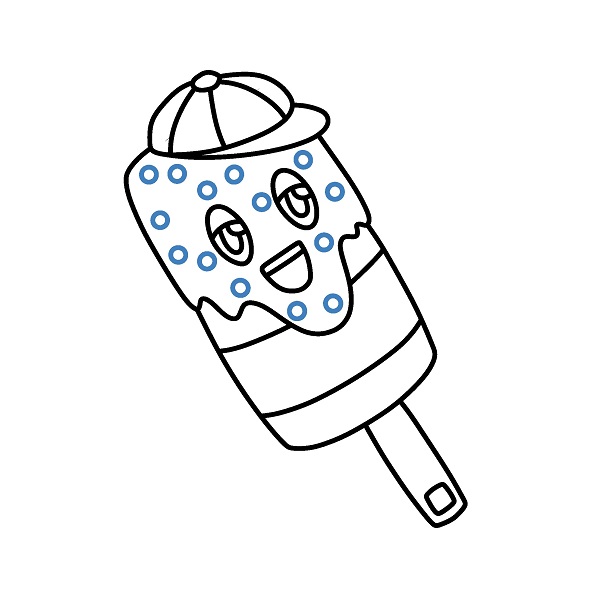 Hướng dẫn vẽ một que kem hoạt hình đáng yêu. - Bước 8