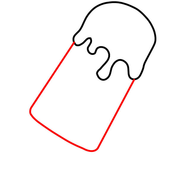 Hướng dẫn vẽ kem que đơn giản cho trẻ em – Vui nhộn và dễ hiểu - Bước 2