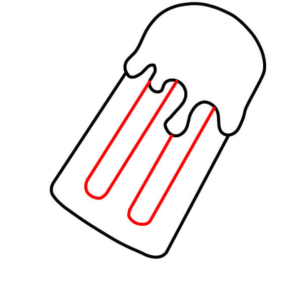 Hướng dẫn vẽ kem que đơn giản cho trẻ em – Vui nhộn và dễ hiểu - Bước 3