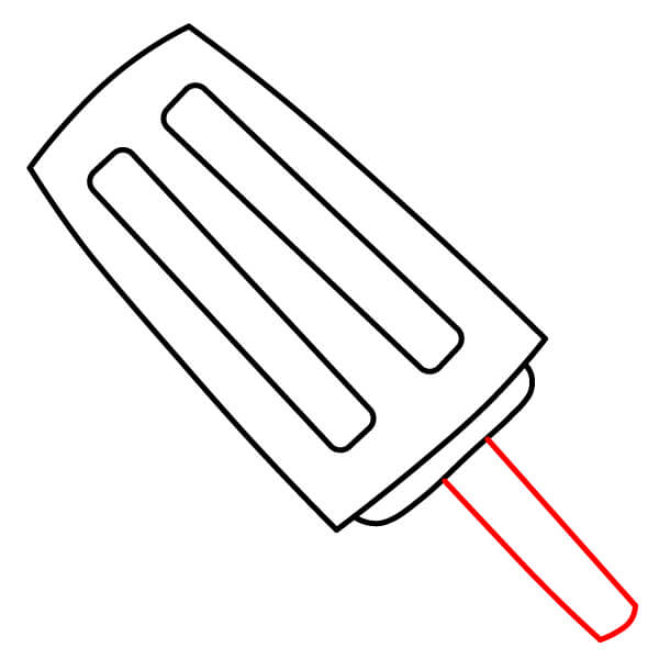 Hướng dẫn vẽ kem que từng bước dành cho trẻ em - Bước 4