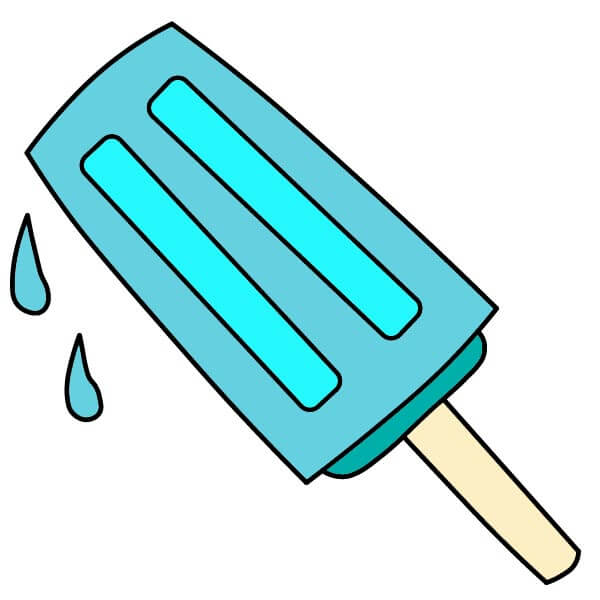 Hướng dẫn vẽ kem que từng bước dành cho trẻ em