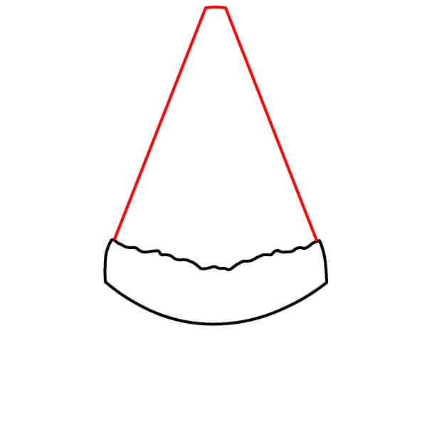 Hướng dẫn cách vẽ kem que hình lát dưa hấu từng bước một - Bước 2